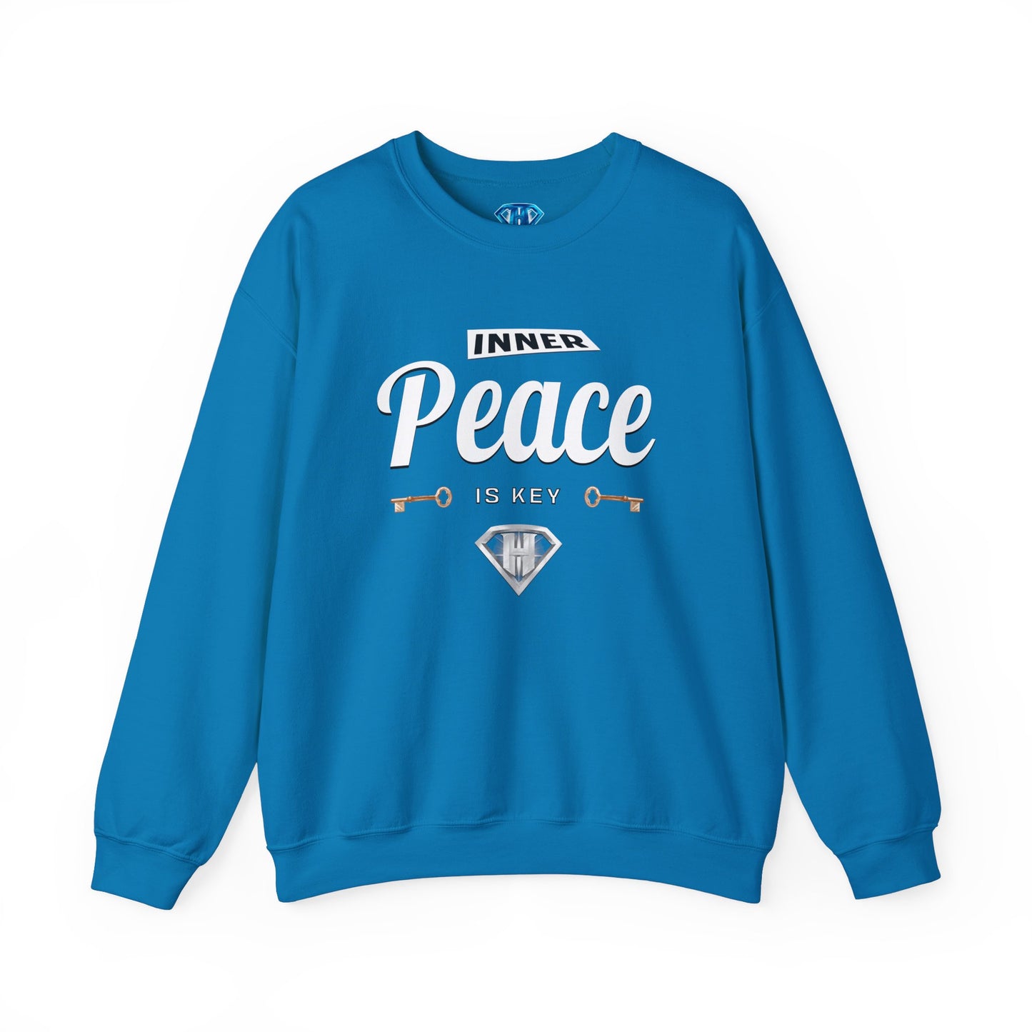 Blue "Inner Peace Is Key" Positivity Sweaters