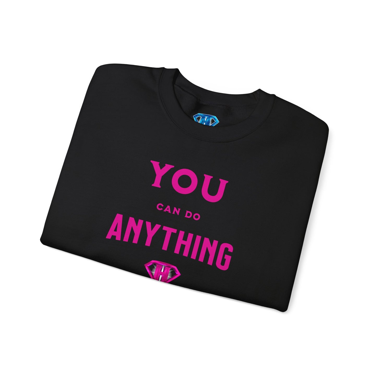 Black & Pink "You Can Do Anything" Positivity Sweaters