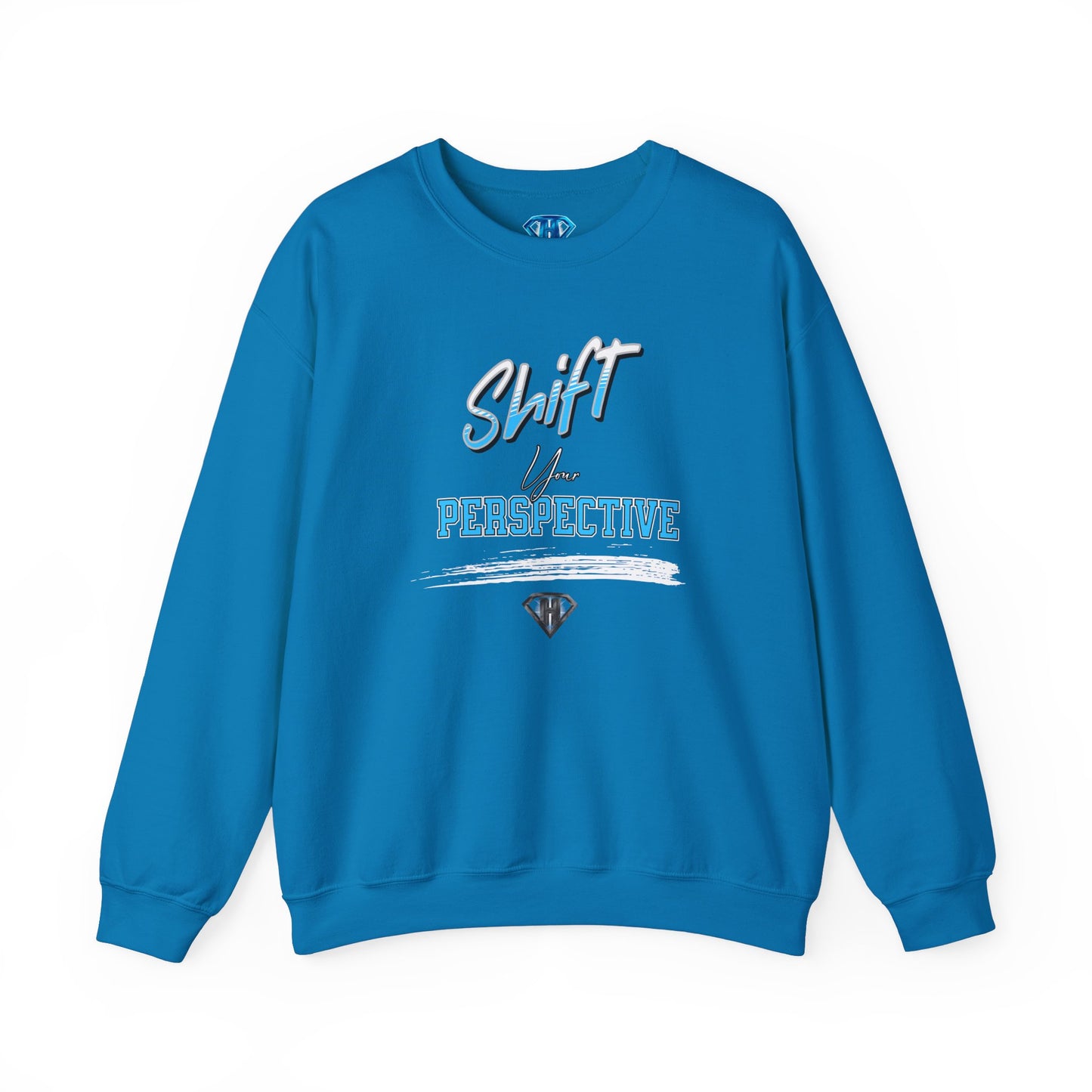 Blue "Shift Your Perspective" Positivity Sweaters