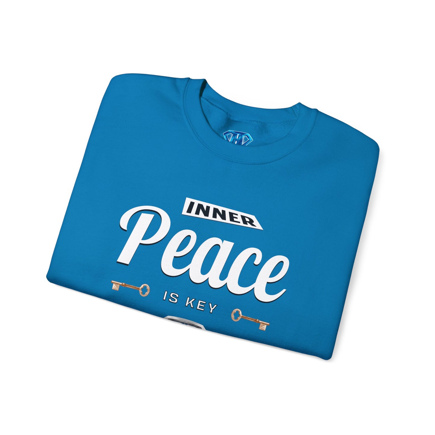 Blue "Inner Peace Is Key" Positivity Sweaters