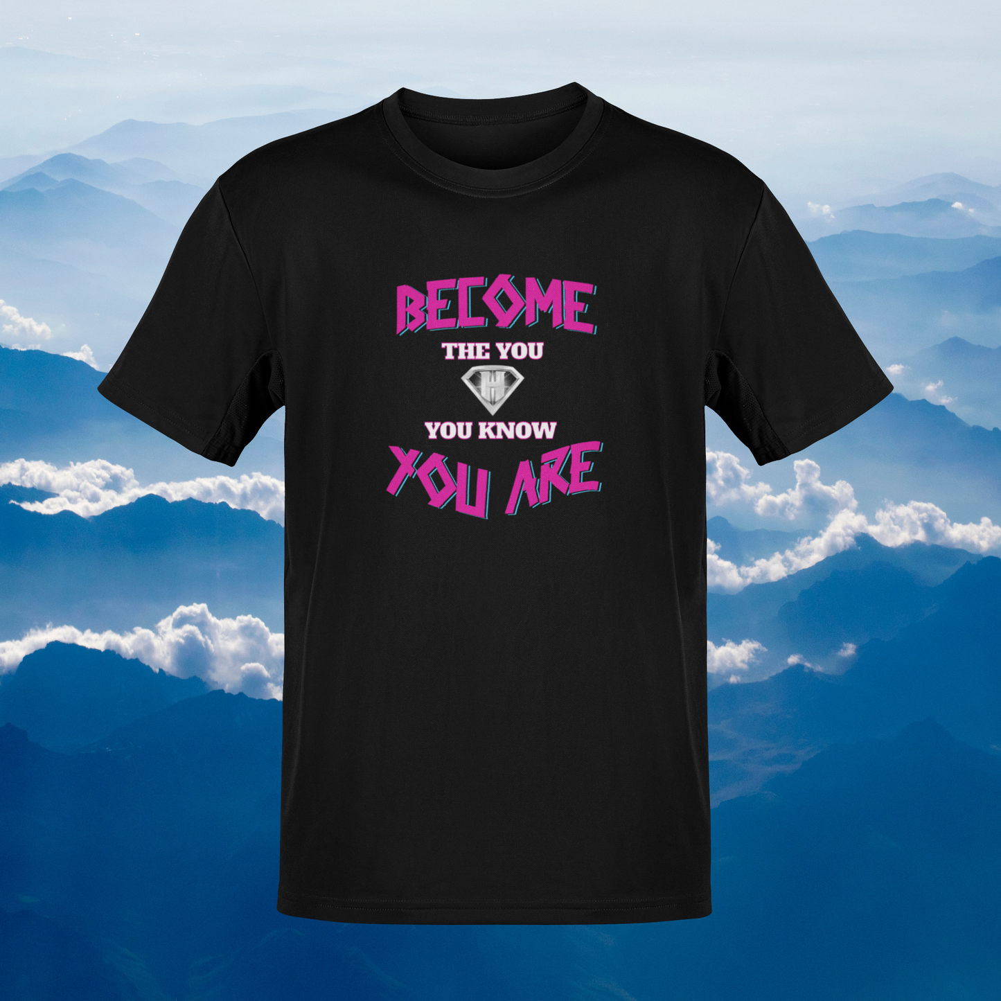 Black & Pink "Become the You, You Know You Are" Inspirational T-Shirt