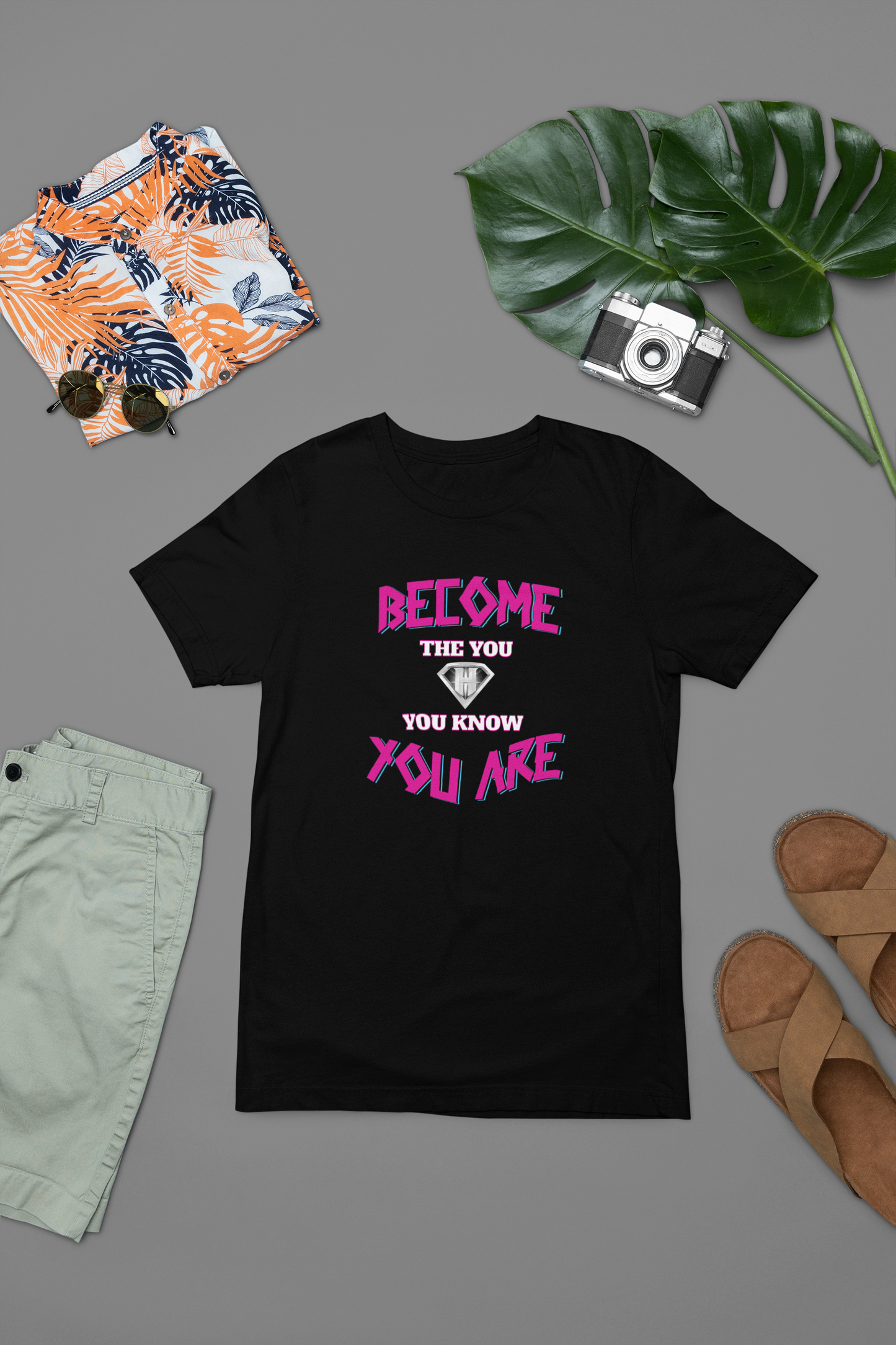 Black & Pink "Become the You, You Know You Are" Inspirational T-Shirt