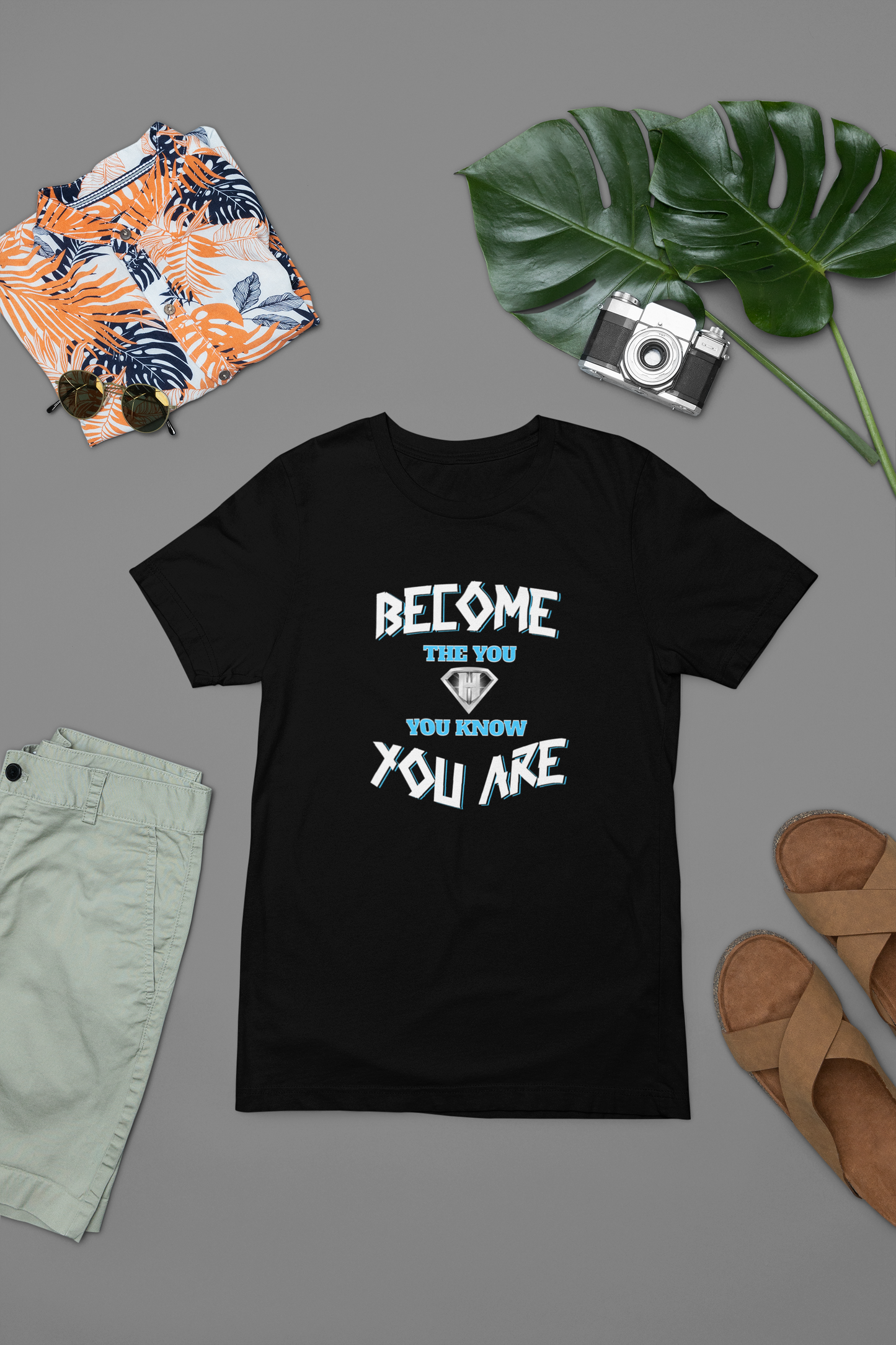 Black "Become the You, You Know You Are" Inspirational T-Shirt