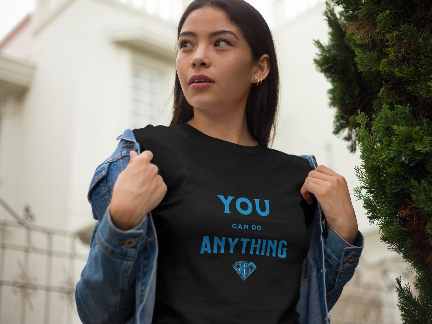 Black "You Can Do Anything" Inspirational T-Shirt