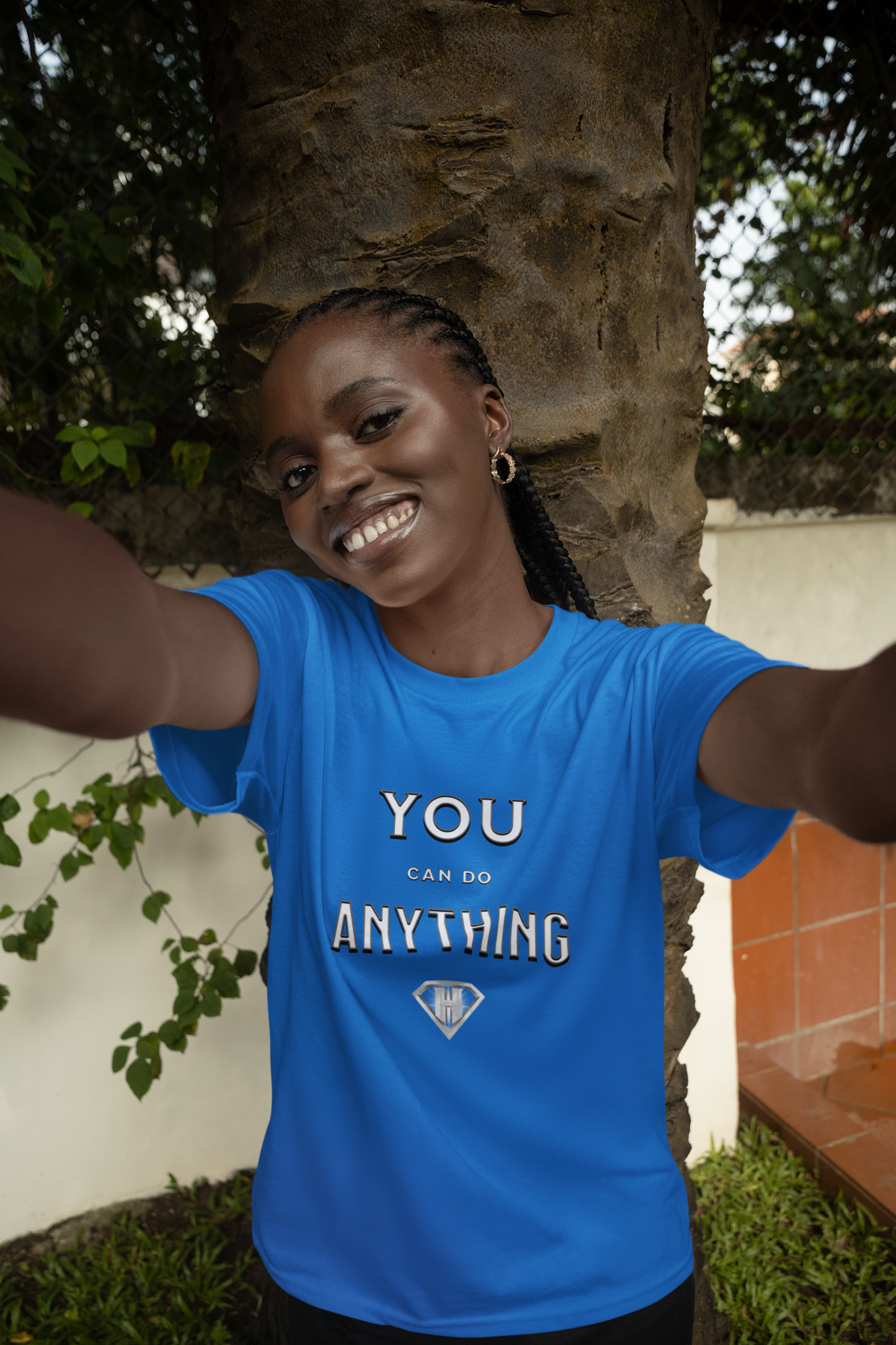 Blue "You Can Do Anything" Inspirational T-Shirt