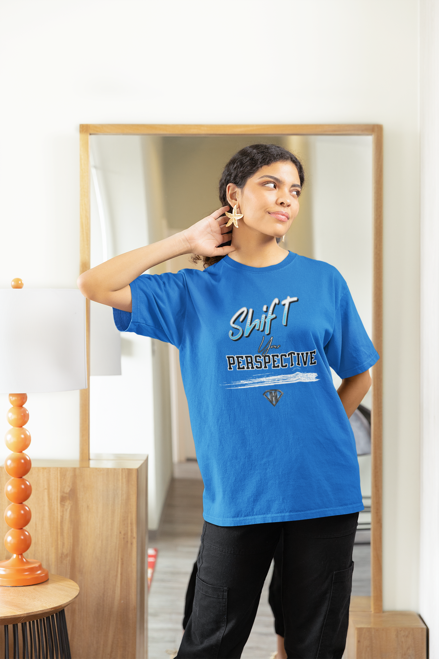 Blue "Shift Your Perspective" Inspirational T-Shirts