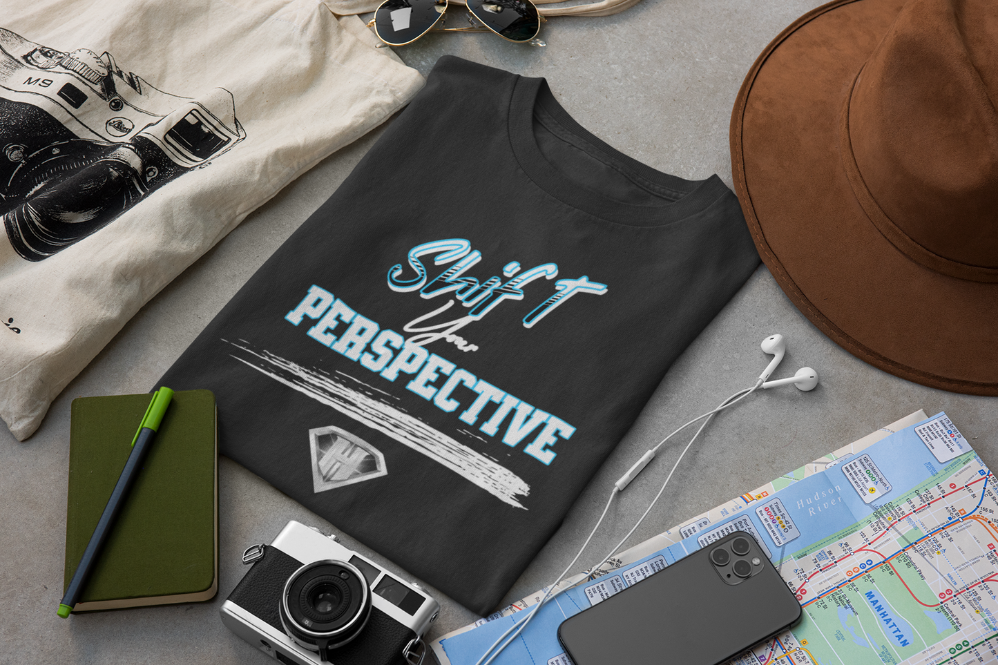 Grey "Shift Your Perspective" Inspirational T-Shirts