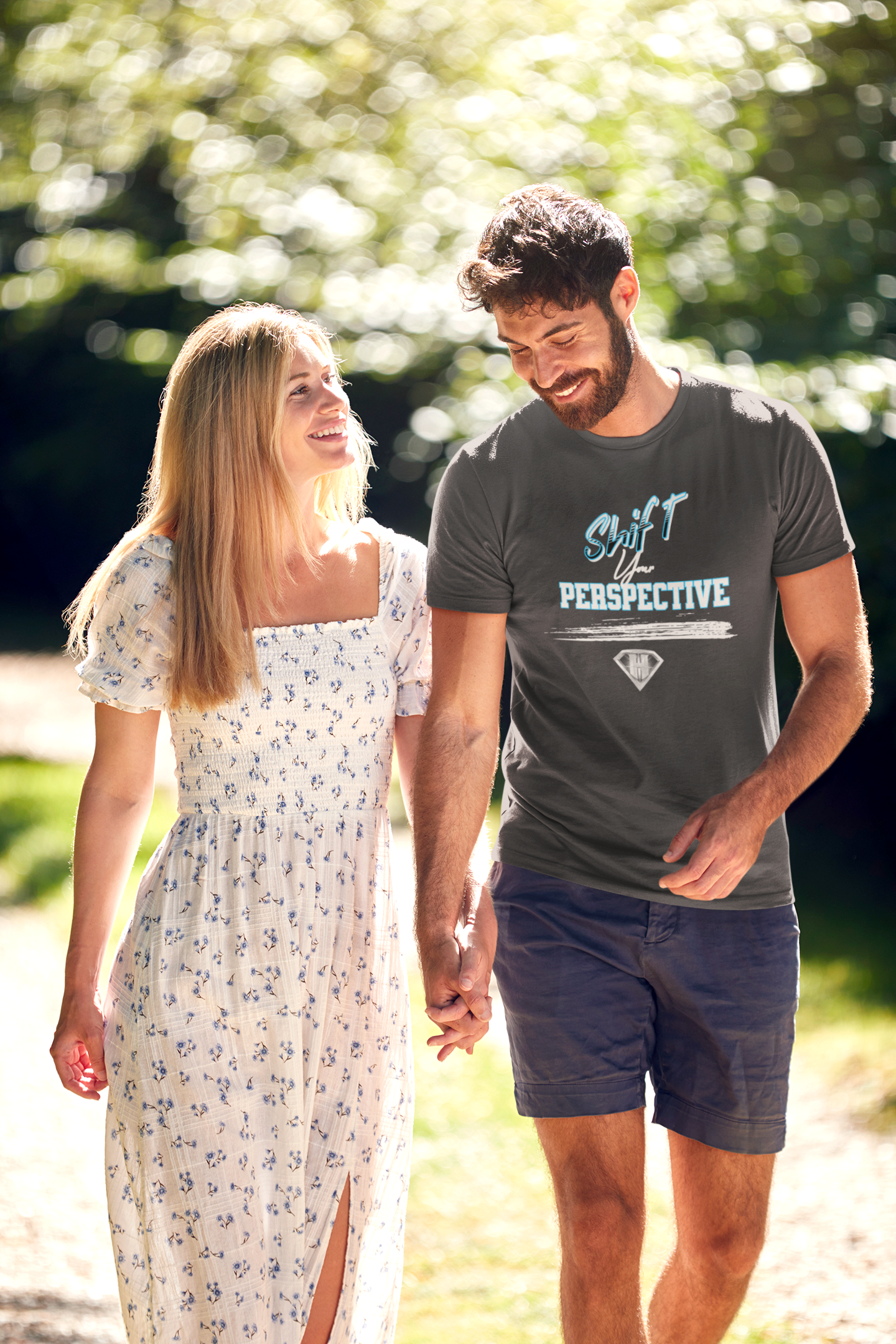 Grey "Shift Your Perspective" Inspirational T-Shirts