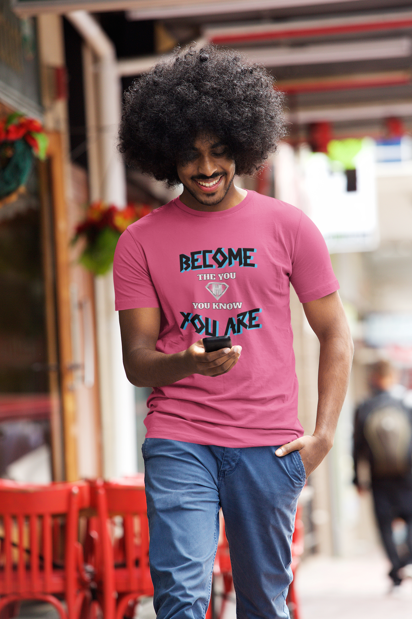Pink "Become the You, You Know You Are" Inspirational T-Shirt