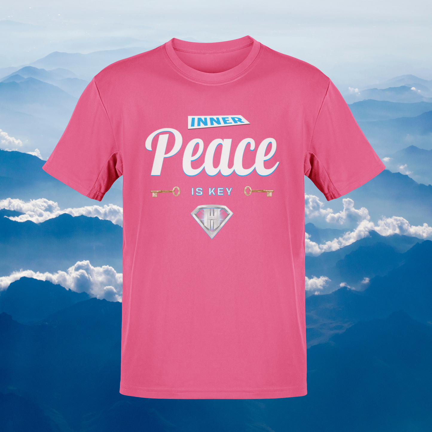 Pink "Inner Peace Is Key" Inspirational T-Shirt