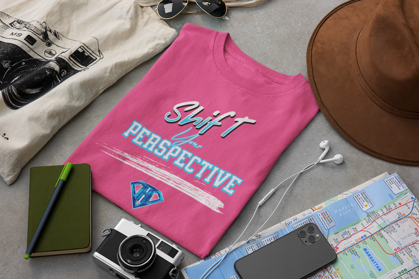 Pink "Shift Your Perspective" Inspirational T-Shirts