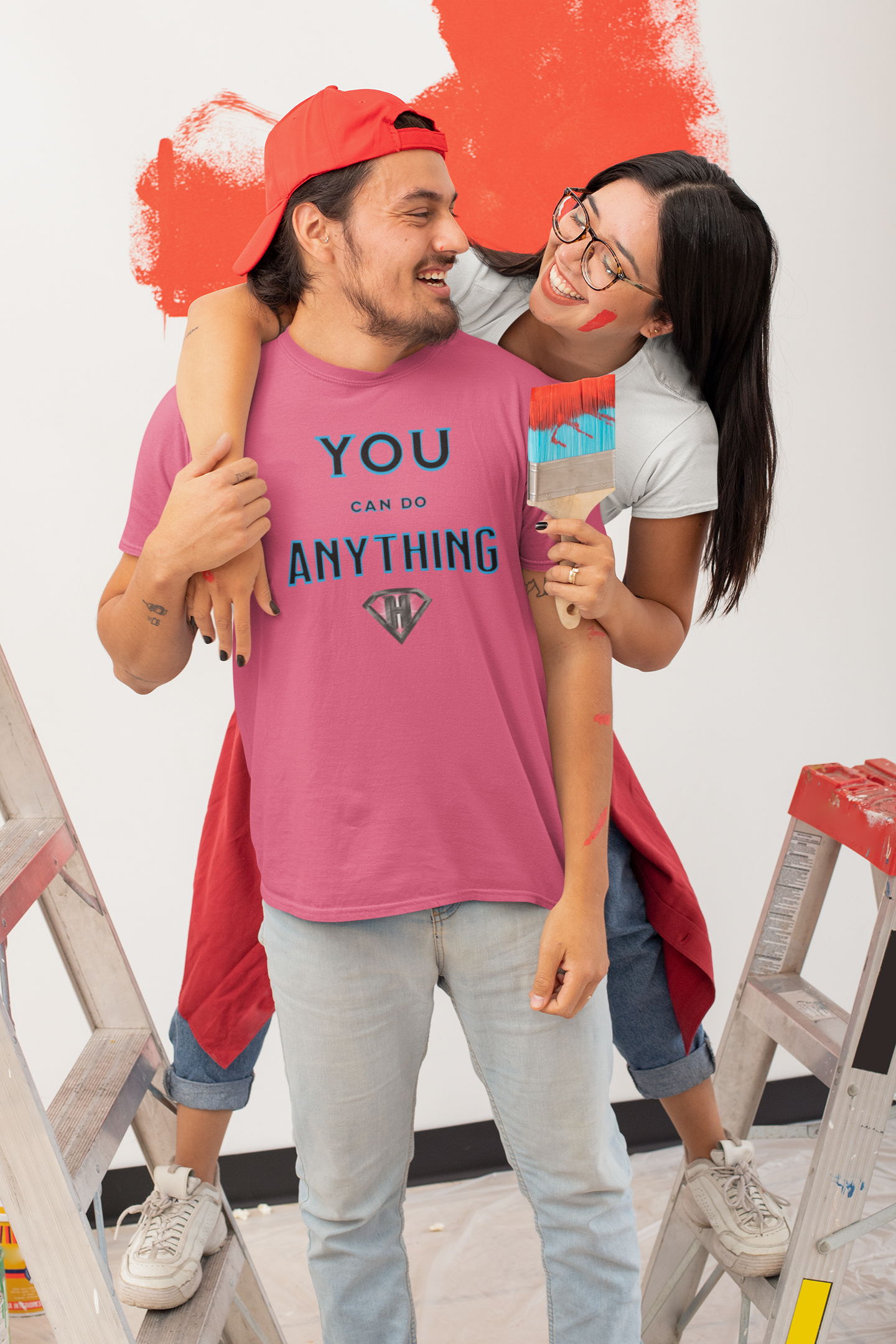 Pink "You Can Do Anything" Inspirational T Shirt