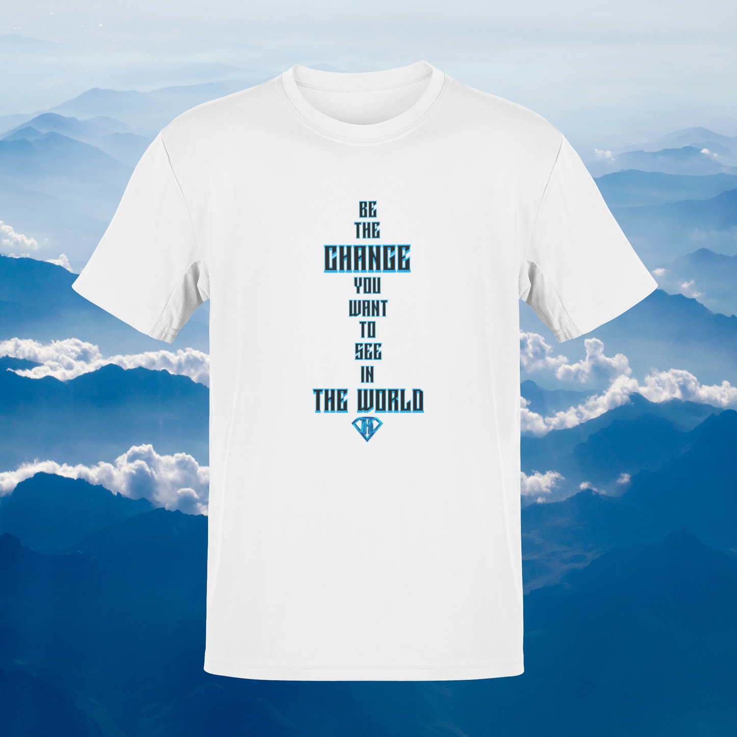 White "Be The Change You Want To See In The World" Inspirational T-Shirt