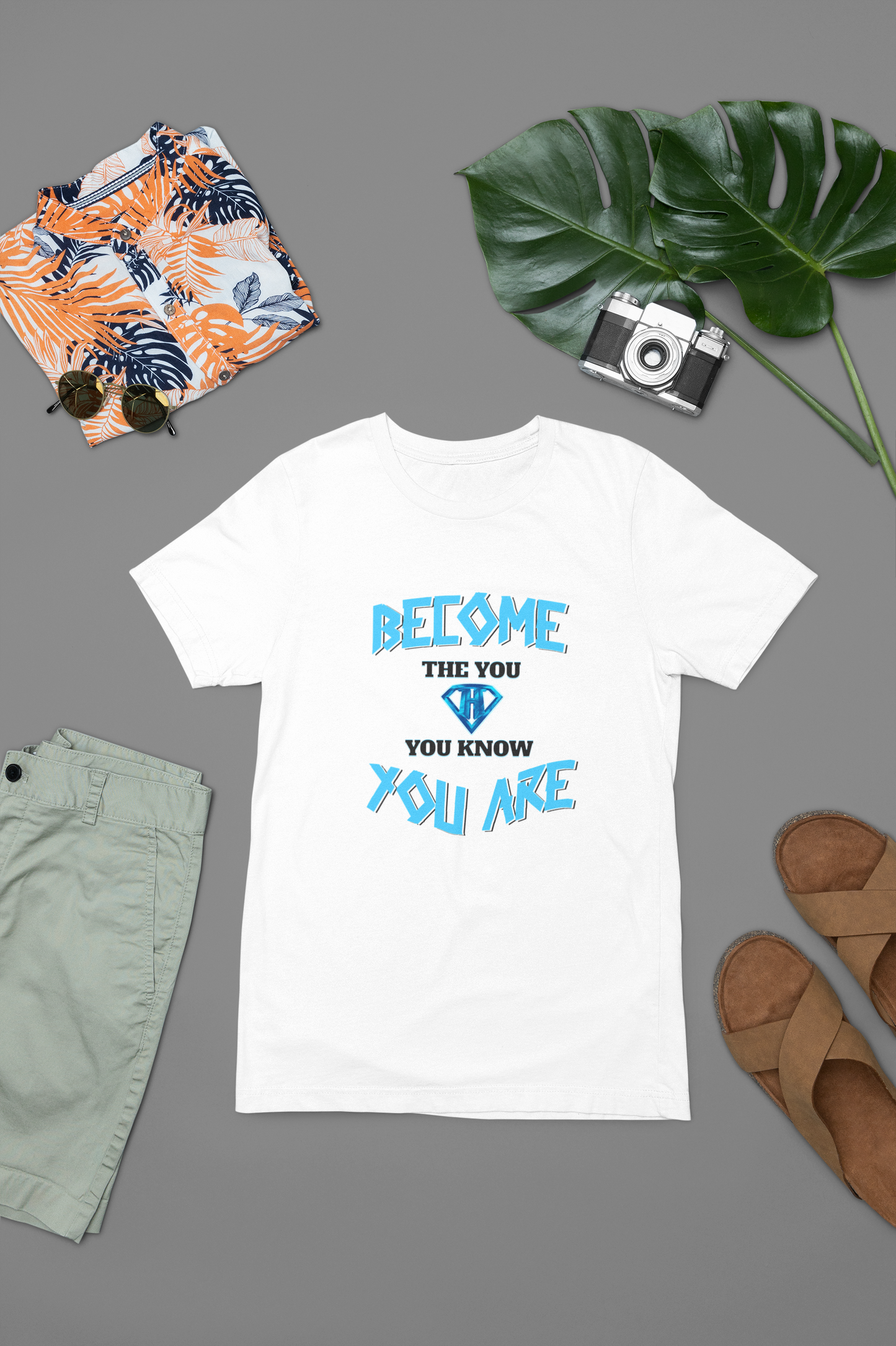 White "Become the You, You Know You Are" Inspirational T-Shirt