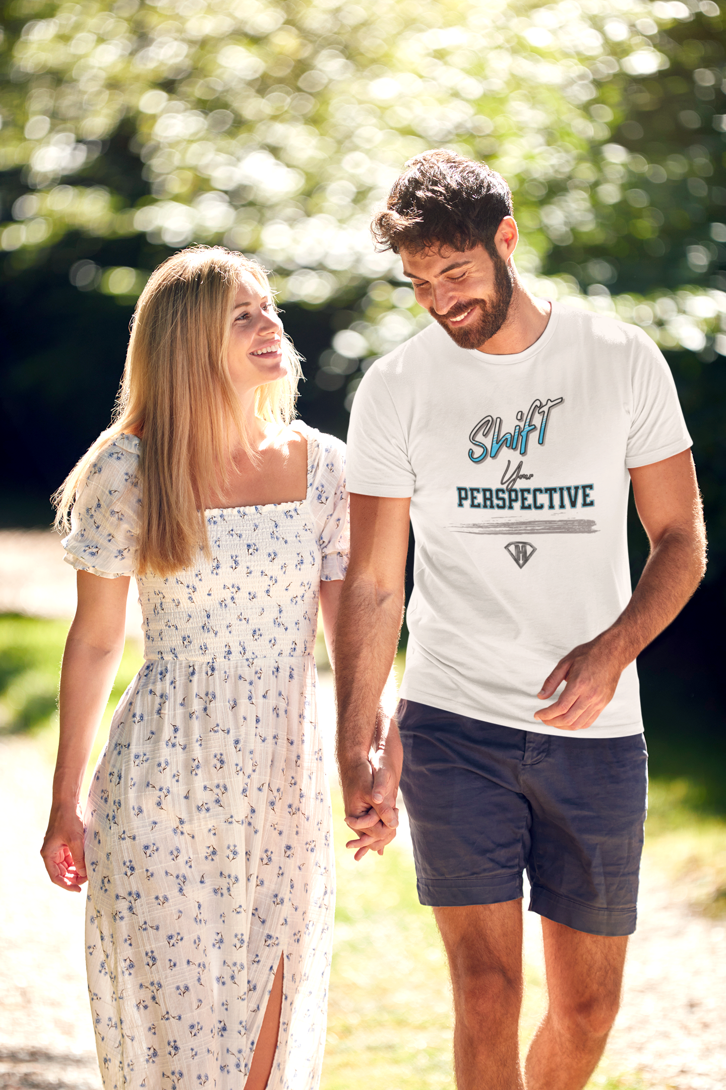White "Shift Your Perspective" Inspirational T-Shirts