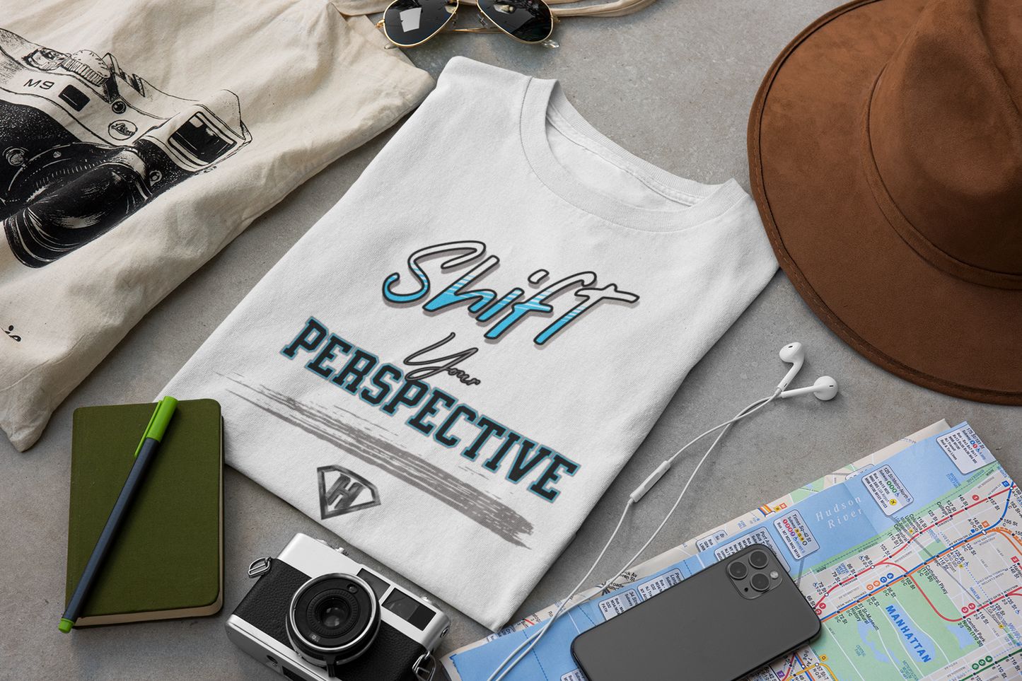 White "Shift Your Perspective" Inspirational T-Shirts