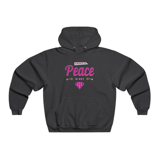 Black & Pink "Inner Peace Is Key" Motivational Hoodies