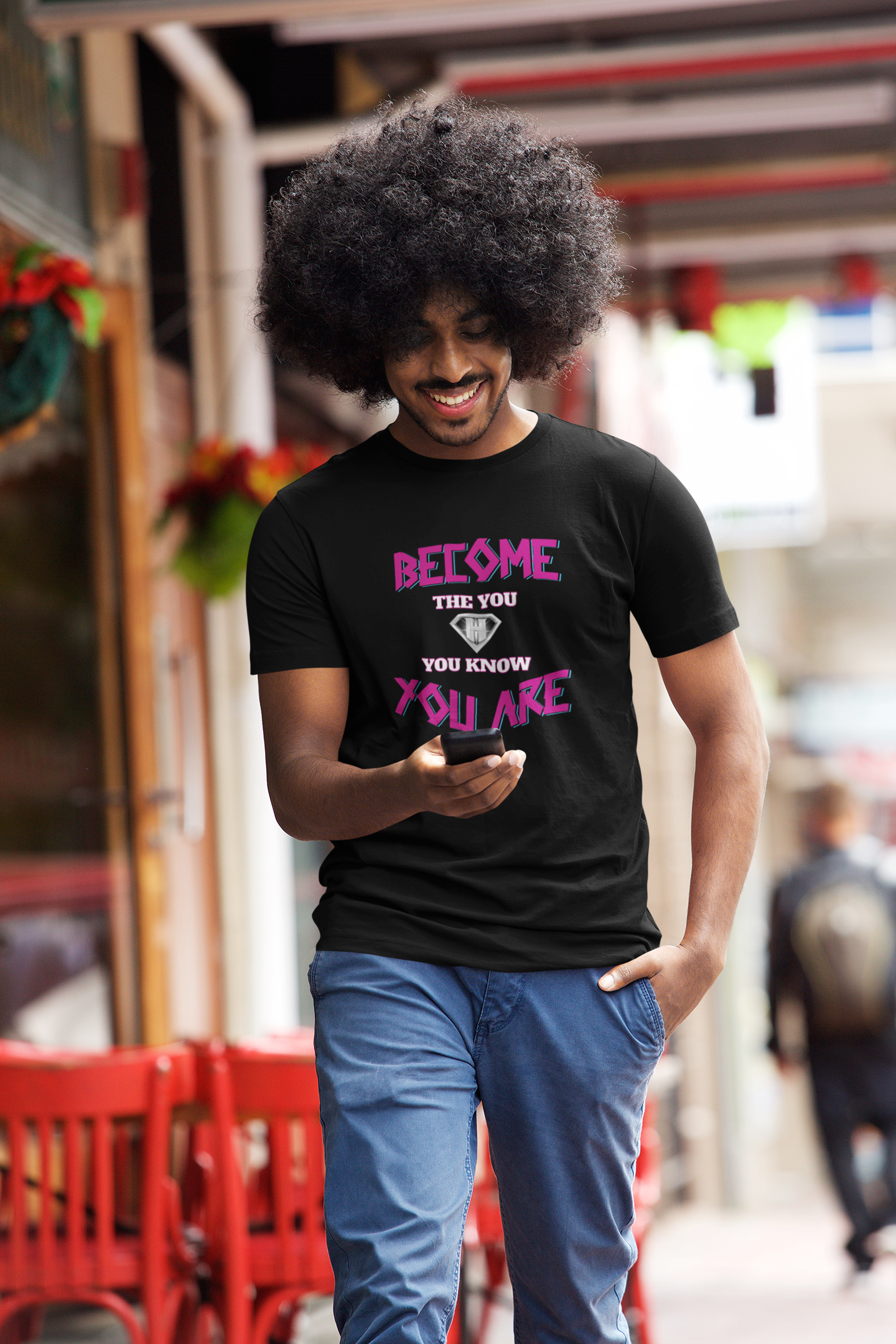 Black & Pink "Become the You, You Know You Are" Inspirational T-Shirt