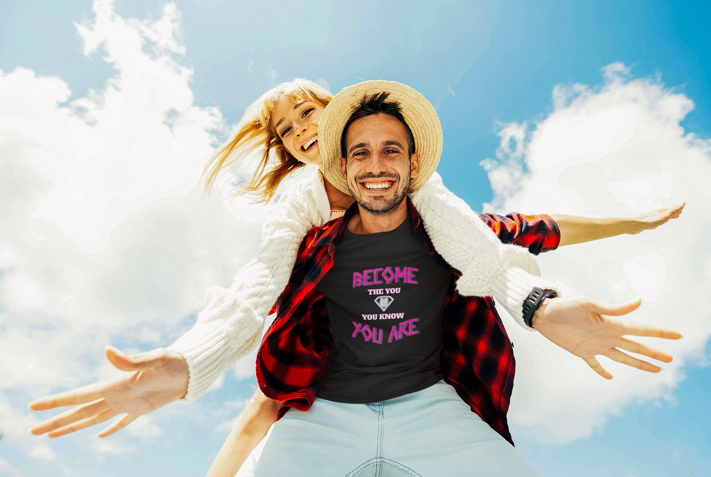 Black & Pink "Become the You, You Know You Are" Inspirational T-Shirt