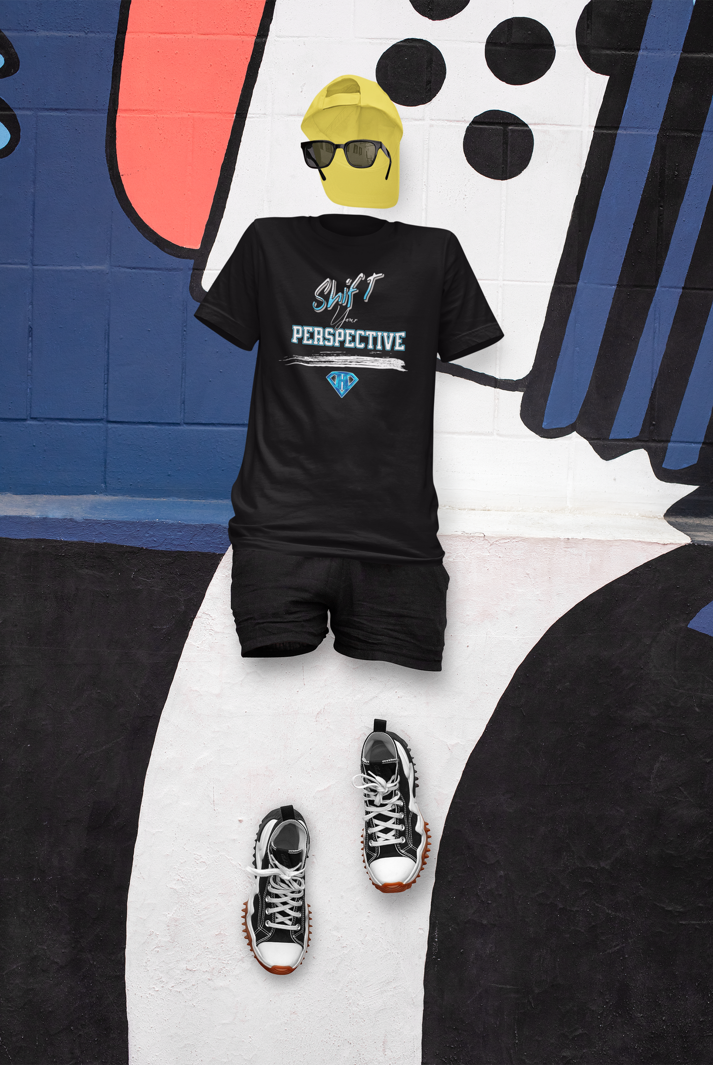 Black & Pink "Shift Your Perspective" Inspirational T-Shirts