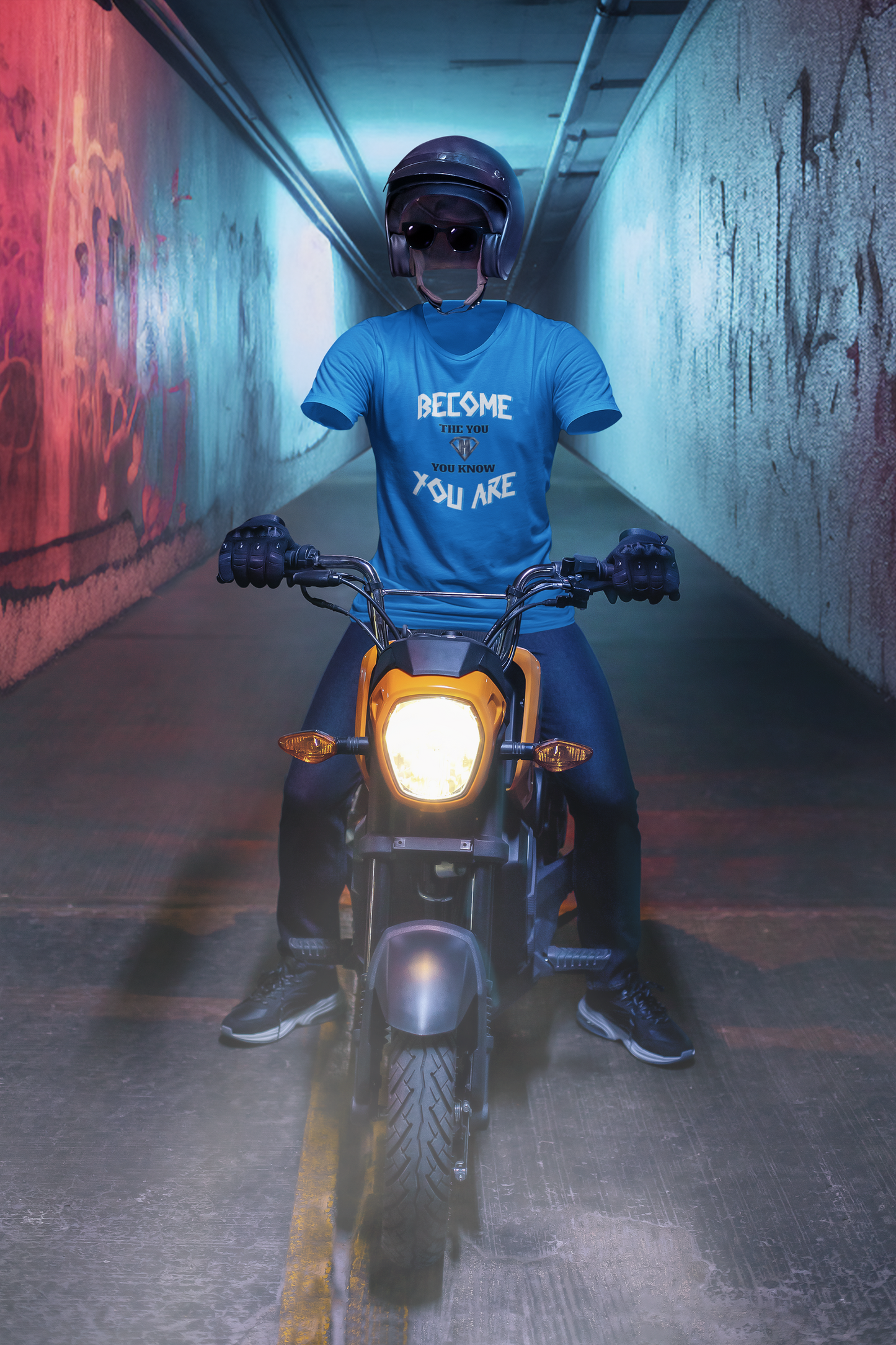 Blue "Become the You, You Know You Are" Inspirational T-Shirt