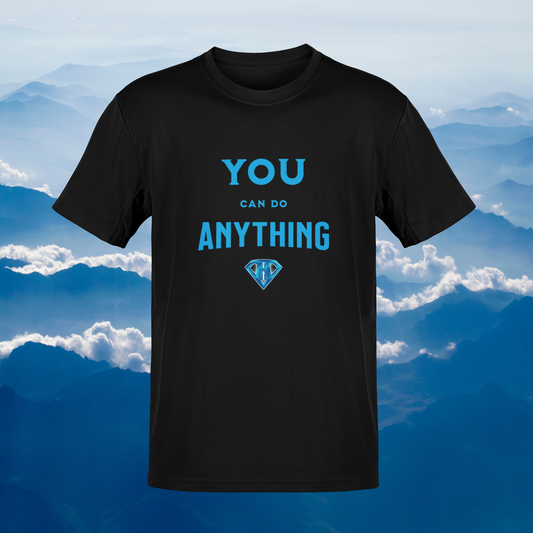 1 Black "You Can Do Anything" Inspirational T-Shirt