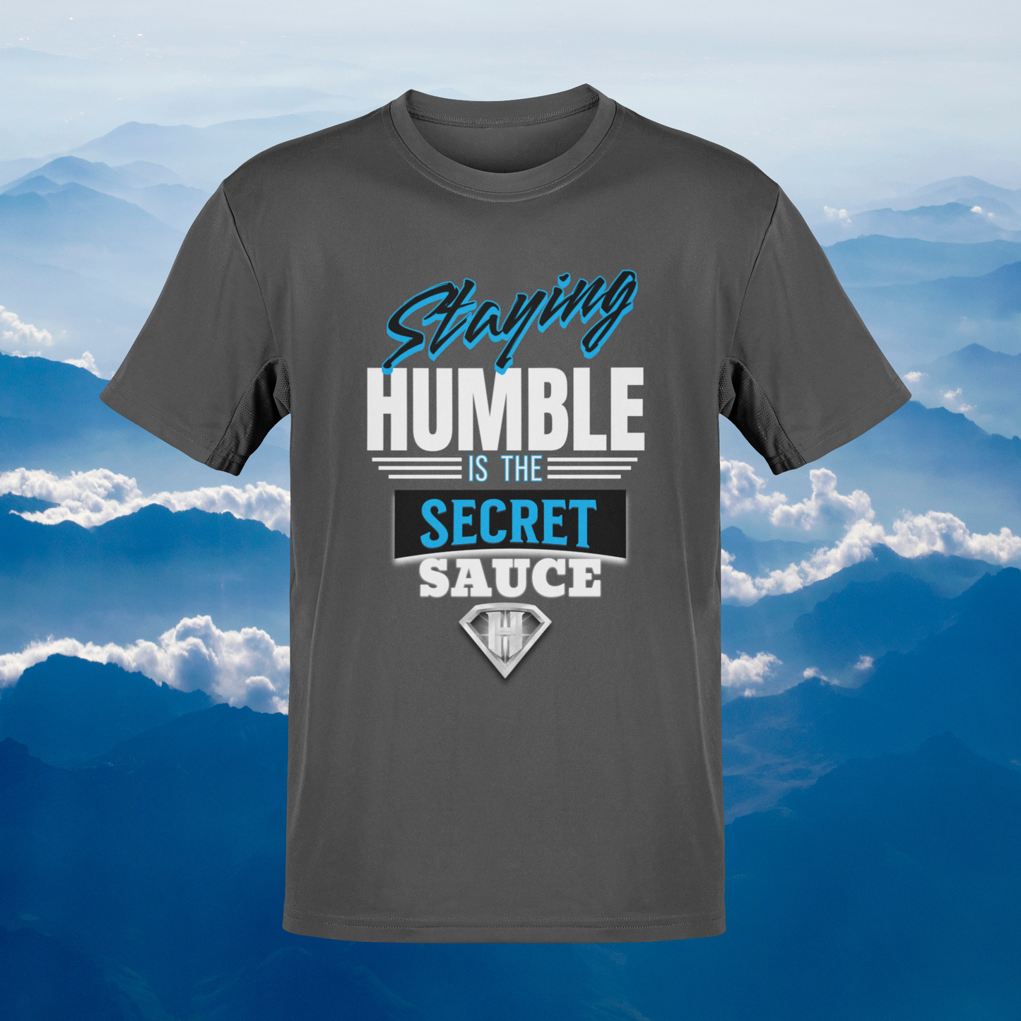 Grey "Staying Humble is the Secret Sauce" Inspirational T-Shirt
