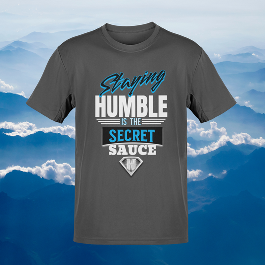 Grey "Staying Humble is the Secret Sauce" Inspirational T-Shirt