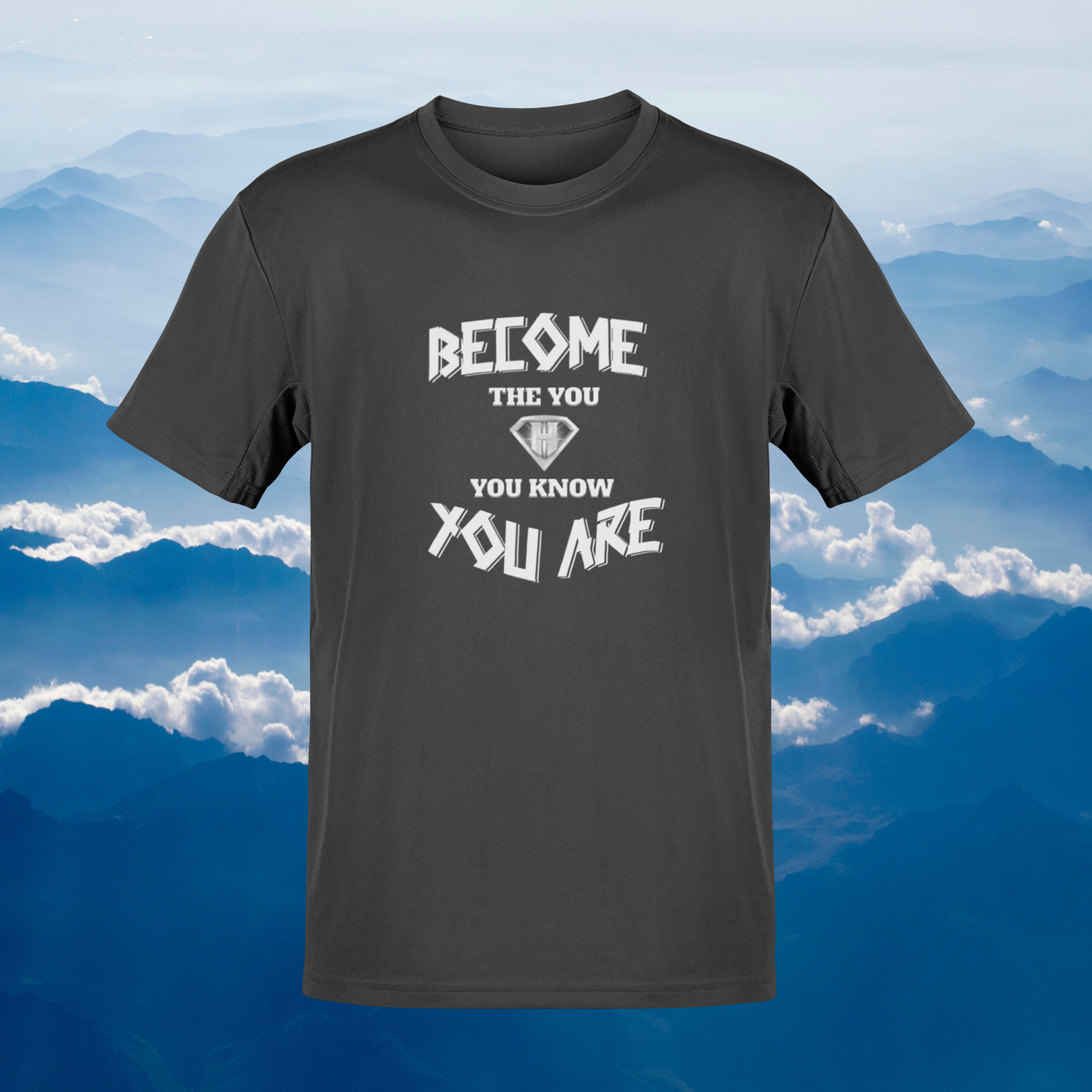 Grey "Become the You, You Know You Are" Inspirational T-Shirt