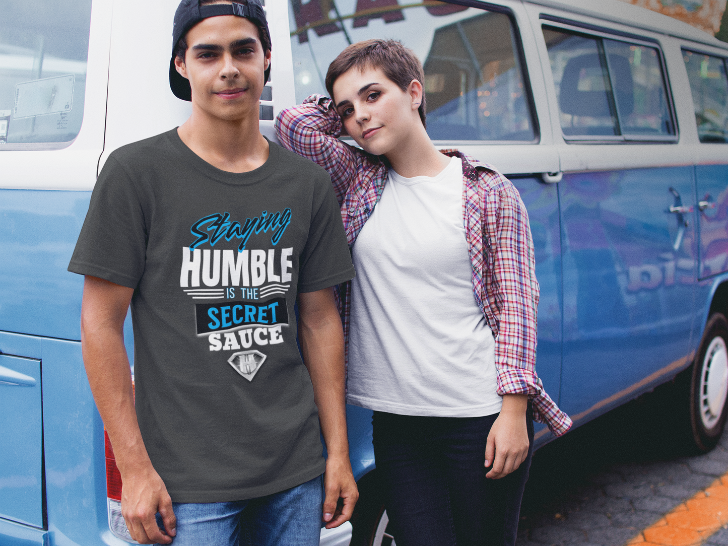Grey "Staying Humble is the Secret Sauce" Inspirational T-Shirt