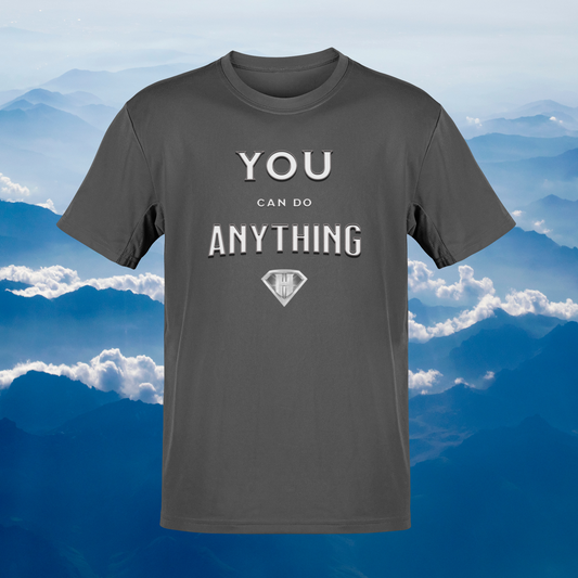 Grey "You Can Do Anything" Inspirational T-Shirt