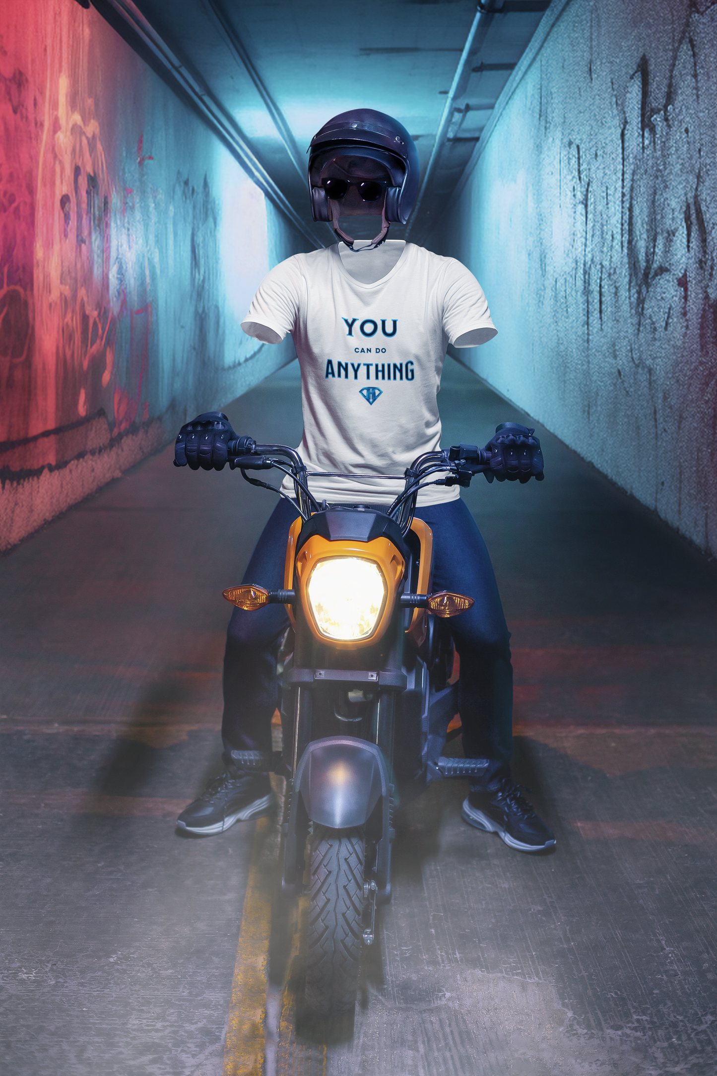 1 White "You Can Do Anything" Inspirational T-Shirt