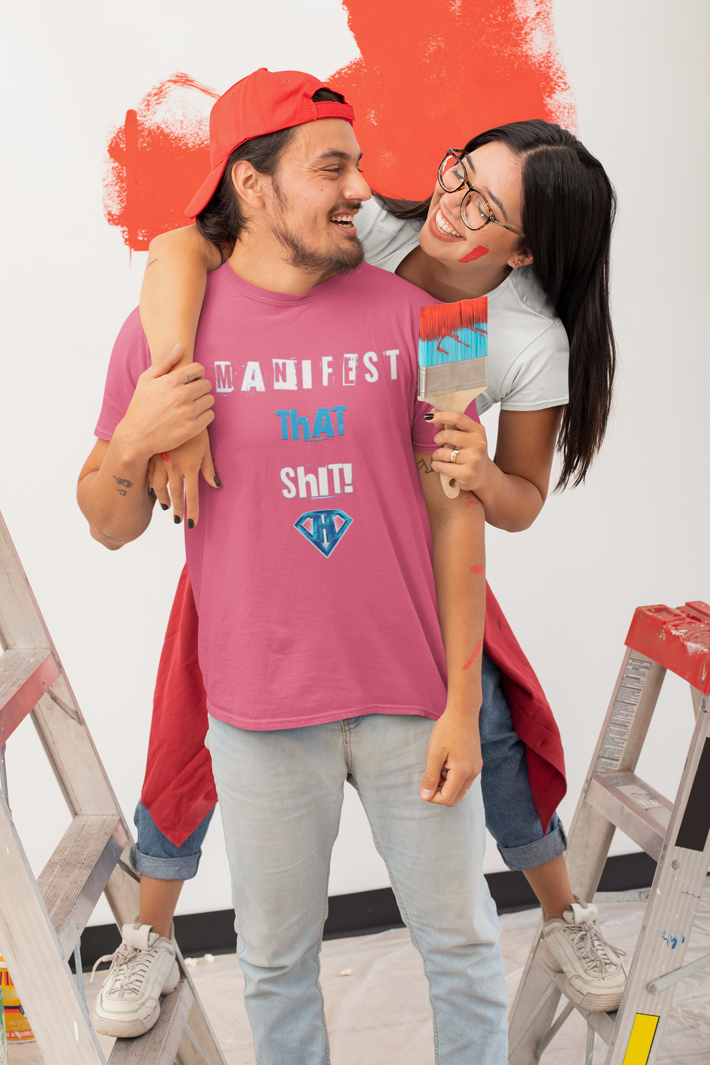 Pink "Manifest That Shit" Inspirational T-Shirt