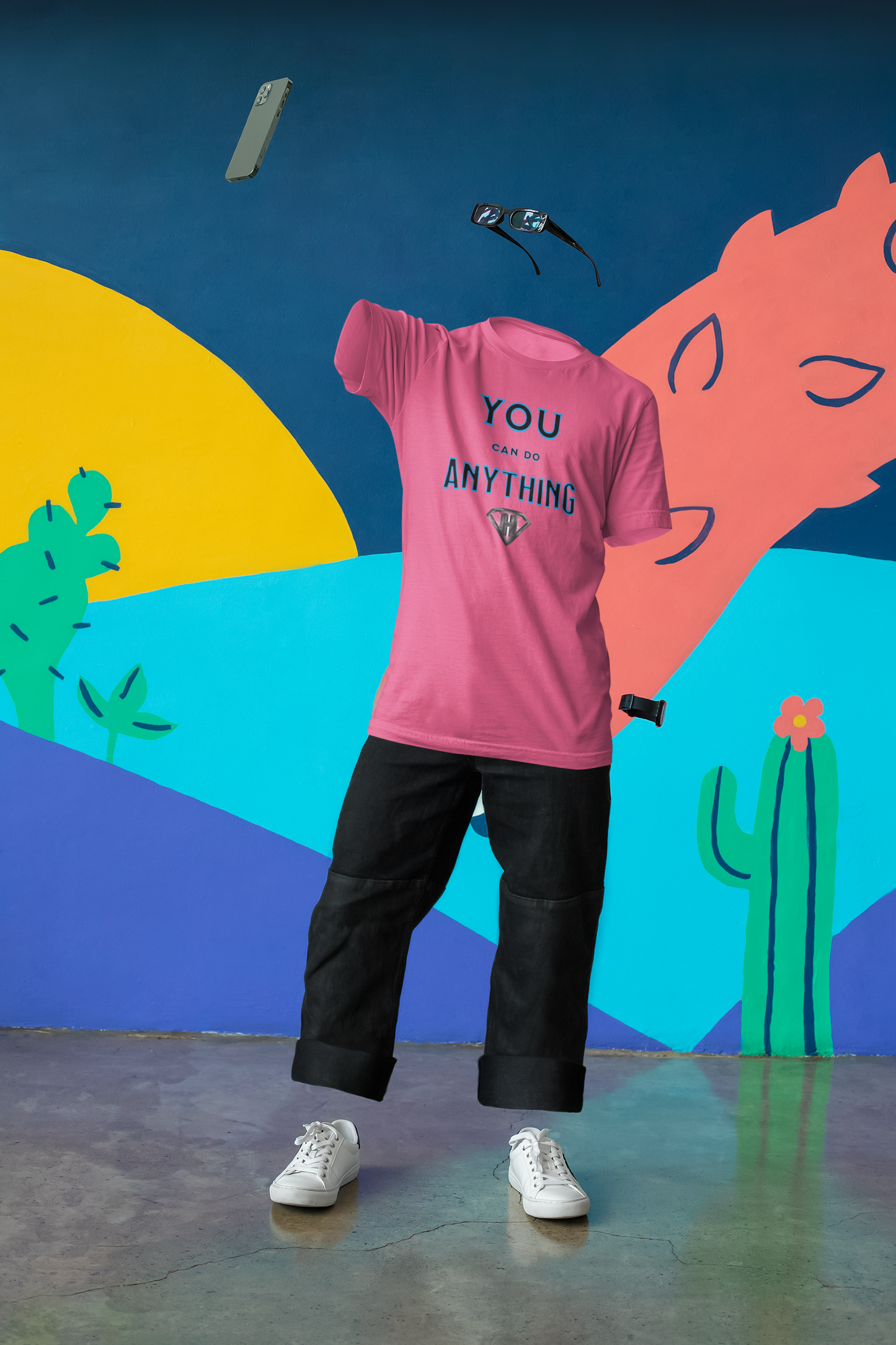 Pink "You Can Do Anything" Inspirational T Shirt