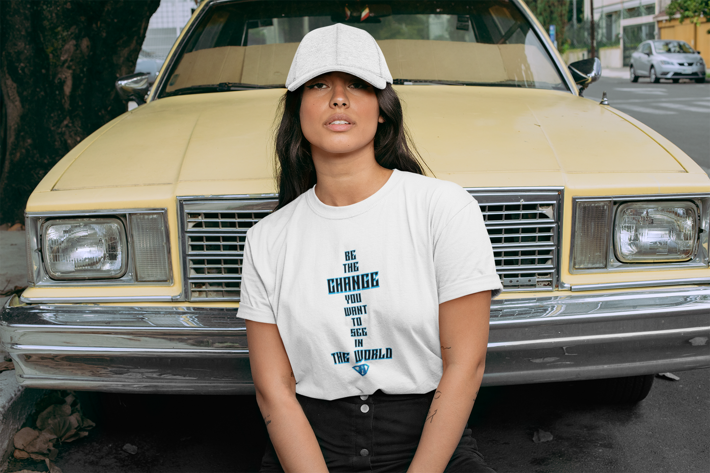 White "Be The Change You Want To See In The World" Inspirational T-Shirt