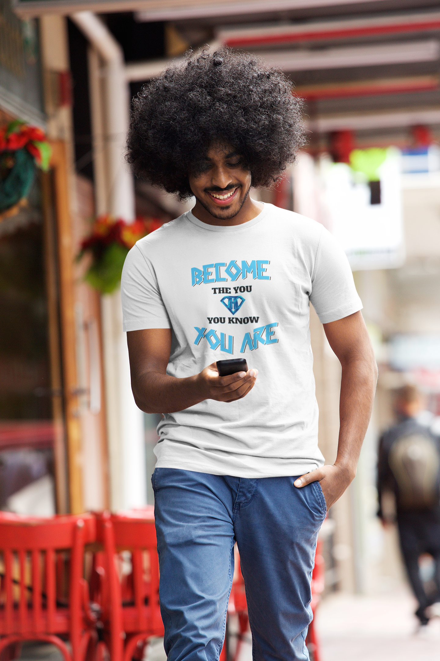 White "Become the You, You Know You Are" Inspirational T-Shirt